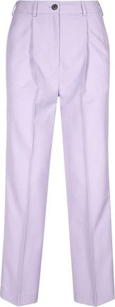 Karl Lagerfeld Op maat gemaakte broek - Dames - Straight fit broeken - Paars - XS - Wol - Broeken