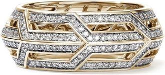 John Hardy 14K Gold & Diamond Icon 50 Band Ring in 14K Yellow Gold at Nordstrom, Size 6