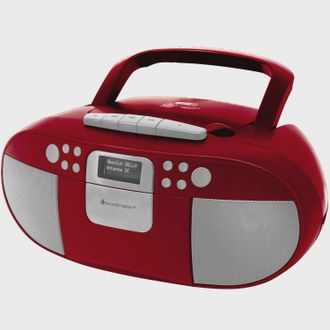 Soundmaster Boombox Cd/mp3 Player With Dab+/fm Radio, Usb, Red