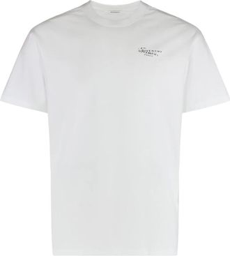 Givenchy Cotton T-shirt met Stamp Print - Heren - T-shirts - Wit - S - Katoen - Tops