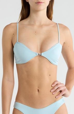 PacSun Brea Shine Bralette Bikini Top in Blue at Nordstrom, Size X-Small