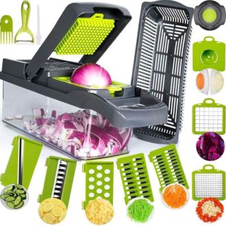 OEM Cortador De Verduras Trece En Uno Con Siete Cuchillas Ajustables Para Cortar Y Rallar, Accesorio De Cocina Multifuncional - Crezuo