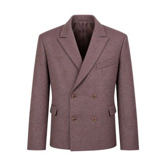 Costumein Blazer corto de doble botonadura - Jackets - Hombre - Marr&oacute;n - XL