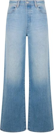 Mother Dodger Button Hover Cuff Jeans - Dames - Loose Fit Jeans - Blauw - W26 - Katoen - Jeans