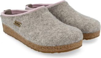 Haflinger Womens Kris Clog In Silver Grey