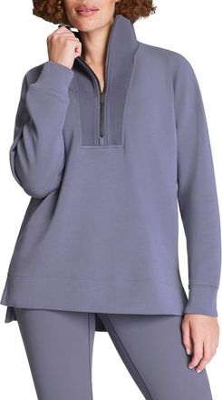Spanx AirEssentials Half Zip Tunic in Pewter at Nordstrom Rack, Size X-Small