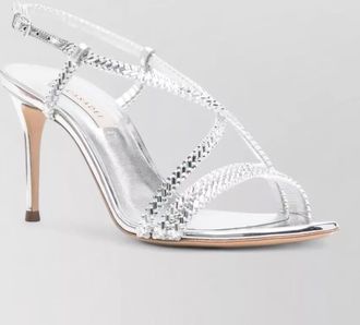 Casadei pvc criss-cross strap slingback sandals