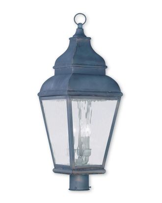 Livex Lighting Livex Exeter 3-Light Charcoal Outdoor Post Lantern