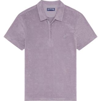 Vilebrequin Men Terry Polo Shirt Solid in Hurricane at Nordstrom, Size Xx-Large