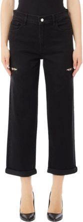 Liu Jo Dames, Jeans, Zwart, Maat: W25 Katoen