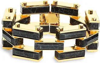 Lele Sadoughi Onyx Stone Link Bracelet at Nordstrom