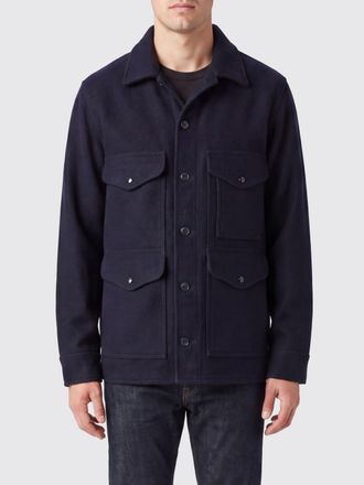 Filson Wool Utility Shirt Jacket with Flap Pockets and Rever Collar