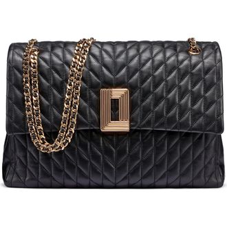Karl Lagerfeld Lafayette Jumbo Shoulder in Black/gold at Nordstrom