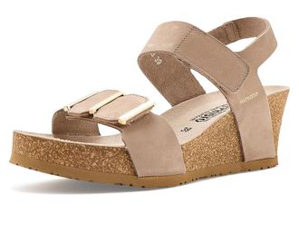 Mephisto Leonore Womens Wedge Shoes Light Taupe : EU 41 (US Womens 11) B - Medium, Leather