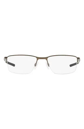 Oakley Socket 5.5 54mm Semi Rimless Optical Glasses in Silver at Nordstrom