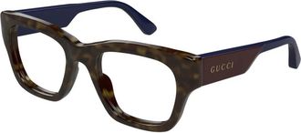 Gucci Gg 1669O 006 Optical Frame - Heren - Brillen - Bruin - 52 MM - Accessoires