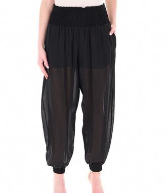 Pinko Bore Black Sheer Elastic Trousers