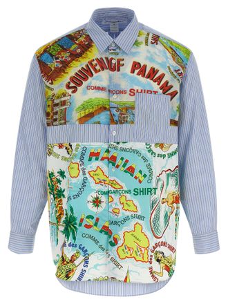 Comme Des Gar&ccedil;ons Mens Patterned Inserts Shirt