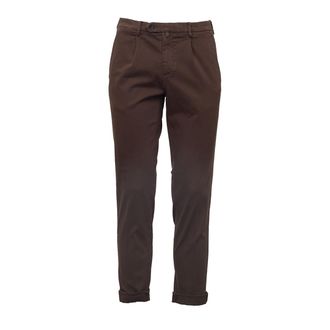 BRIGLIA 1949 Slim-fit Trousers with Front Pleats and Smooth Finish