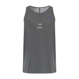 adidas Running x Song For The Mute Tank Top - Heren - Sportshirts - Grijs - XL - Katoen - Fitness