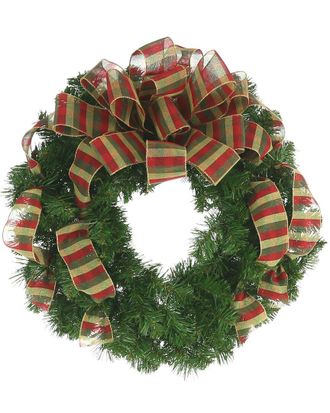 Creative Displays Inc. 26In Holiday Wreath With Plaid Bow