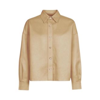 Frankie Shop Shirts, female, Beige, Size: M Arlen Boxy Shirt