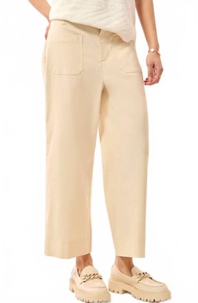 Tribal Womens High Rise Capri Pant In Beige