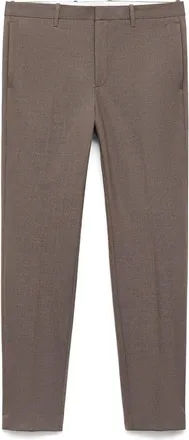 Mango Slim Fit Flat Front Pants in Brown at Nordstrom, Size 32