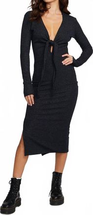 Chaser Jenn Sparkle Midi Dress In Shadow