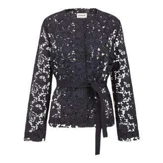 P.A.R.O.S.H. Light Jackets, female, Blue, Size: L Peonia Lace Jacket