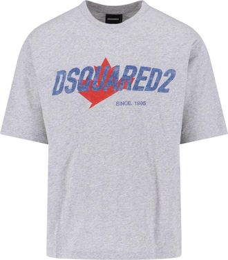 Dsquared2 T-Shirt Logo Maple Leaf