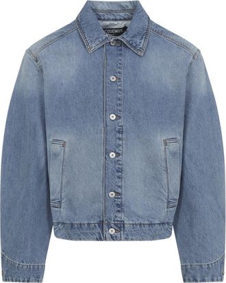 Jacquemus Blue Buttoned Denim Jacket