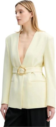 Isabelle Blanche Blazer - Dames - Blazers - Geel - L - Polyester - Jassen