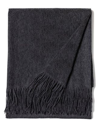 Sofiacashmere Woven Cashmere Fringed Throw
