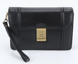 Bally Leather Clutch Bag Pouch (Pre-Owned)