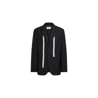 Moschino Printed wool jacket - male - Moschino - Blazers - Black - XL - Suits