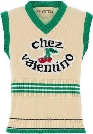 Valentino Garavani Cr&egrave;me Katoenen Vest