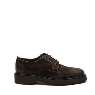 Doucal's Klassieke Derby Schoenen - Heren - Veterschoenen - Bruin - 41 1/2 EU - Leer - Schoenen