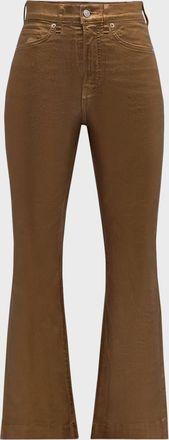 Veronica Beard Carson Metallic Ankle Flare Jeans