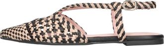 Pretty Ballerinas Pointed Toe Woven Sling Back in Black at Nordstrom, Size 38.5