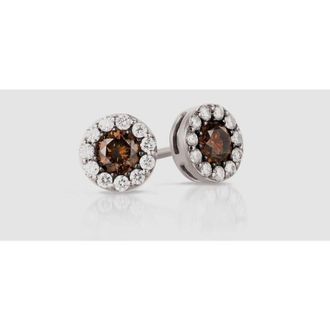 Le Vian Ladies Chocolate Solitaire Earrings set in 14K Vanilla Gold
