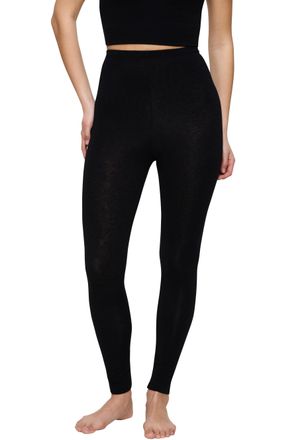 Triumph Leggings TRIUMPH Beauty Layers Leggings 04, Damen, Gr. XL, N-Gr, schwarz, Single Jersey, Obermaterial: 48% Wolle, 48% Modal, 4% Elasthan, eng lang, Ho