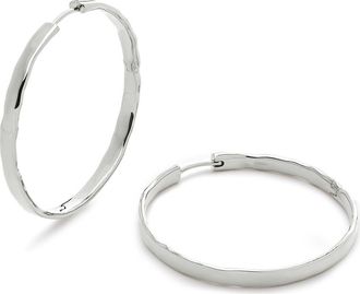 Monica Vinader Large Siren Muse Wave Hoop Earrings in Sterling Silver at Nordstrom
