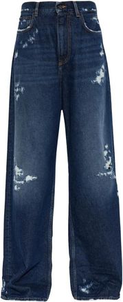 Dolce & Gabbana Rechte pijp jeans - Dames - Loose Fit Jeans - Blauw - XS - Katoen - Jeans