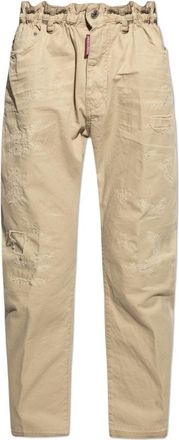 Dsquared2 Mens Beige Trousers Desert Tan Cotton - Size 34 (Waist)