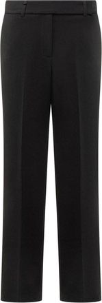Michael Kors Straight Leg Pants - Dames - Straight fit broeken - Zwart - L - Katoen - Broeken