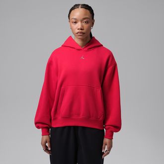 Nike Jordan Womens Jordan Brooklyn Pullover Hoodie in White | IM7285-272