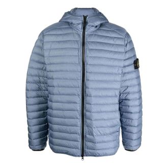 Stone Island Compass-patch Puffer Jacket Blue 771540324V0024