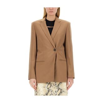 Helmut Lang Blazers, female, Beige, Size: XS Single-Double Breasted Blazer