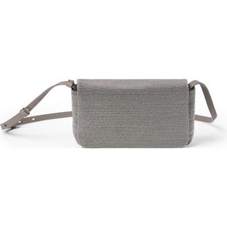 Brunello Cucinelli Precious flap bag in grained leather in Lignite Grey at Nordstrom